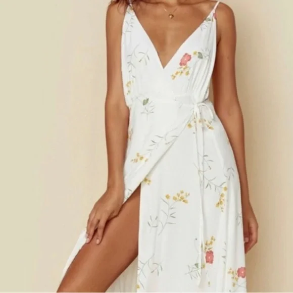 CAPULET | S | Josephine Wrapped White Maxi Dress - Picture 5 of 15